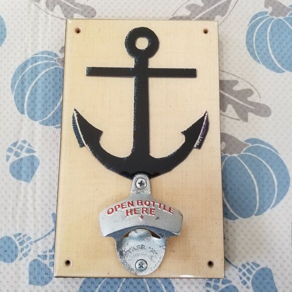 Anchor bottle opener signed sweet art attack ct - Picture 1 of 12